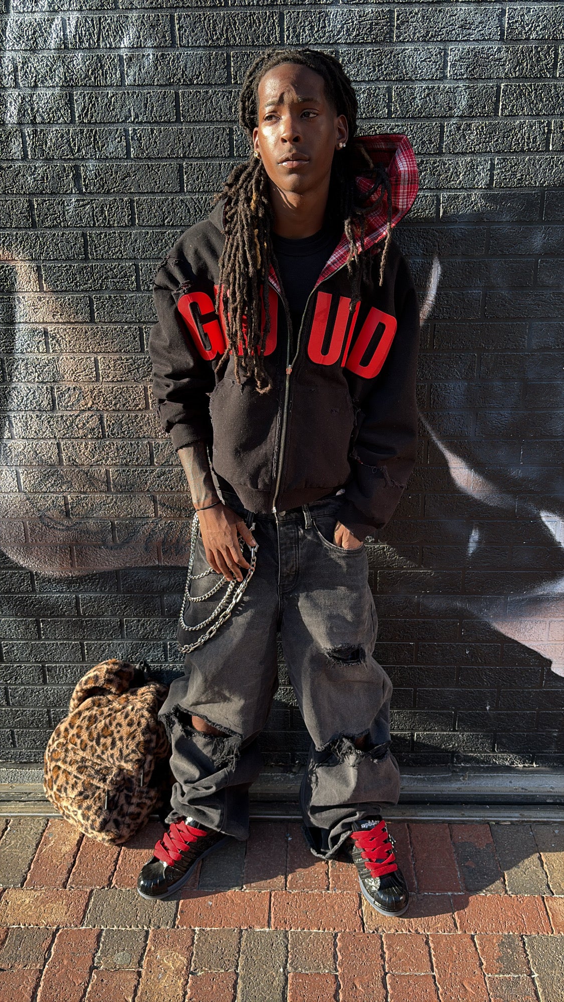 Geduld Plaid Reversible Duality Zip-Up