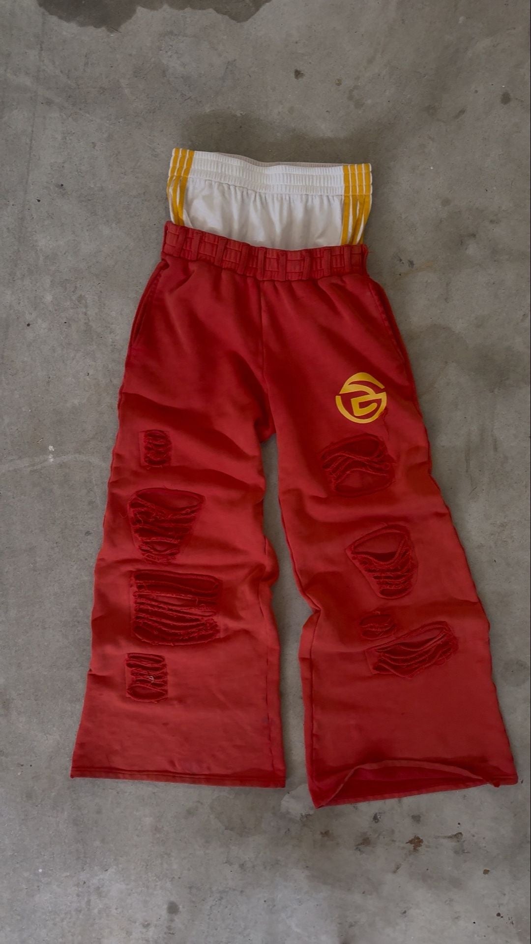 Geduld Double Layered Distressed Sweats