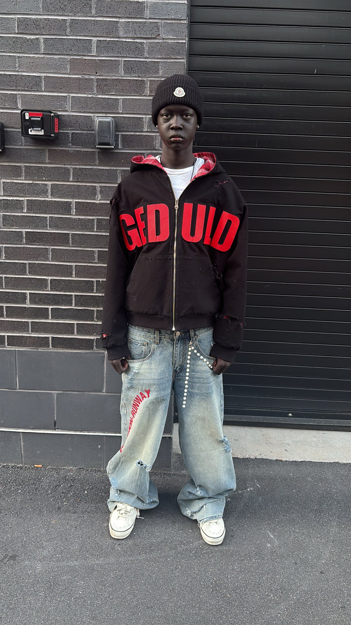 Geduld Plaid Reversible Duality Zip-Up