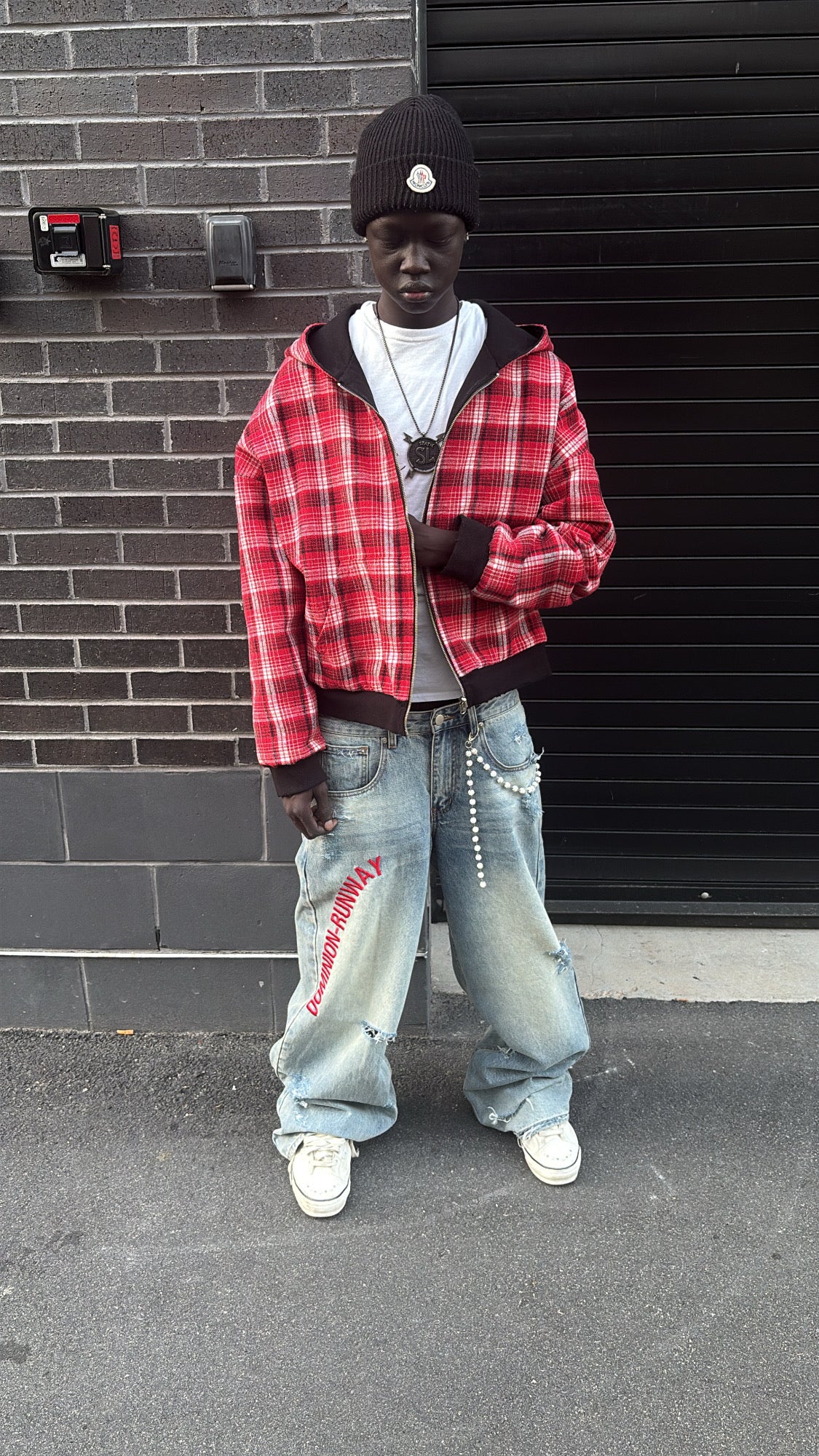 Geduld Plaid Reversible Duality Zip-Up