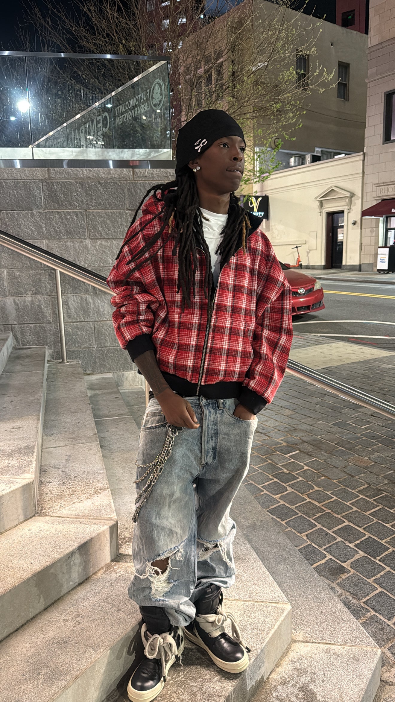Geduld Plaid Reversible Duality Zip-Up